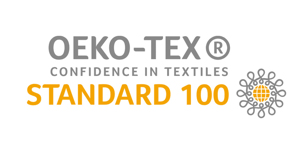 OEKO-TEX Standard 100 badge, this is for our 100% Tencel fabric - certified to be made sustainably, without the use of any harmful by-products