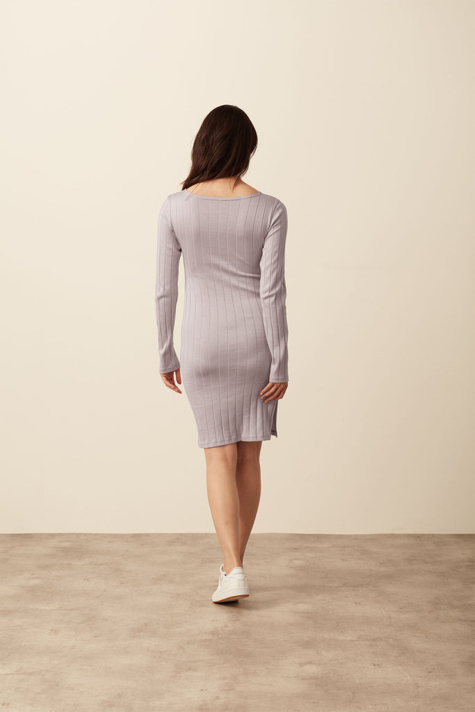 Persica Ribbed Midi Dress Dress 100% Organic Cotton   