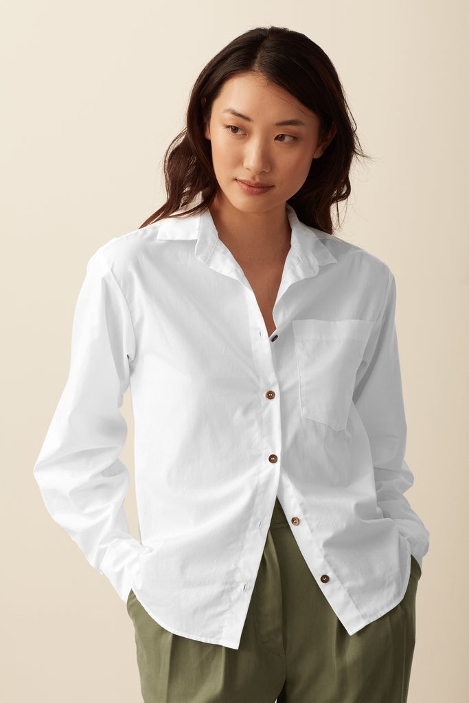 Lilium Oversized Shirt - White Shirt 100% Organic Cotton 6 White 
